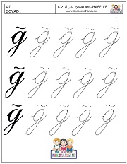 h harfi çizgi çalışması